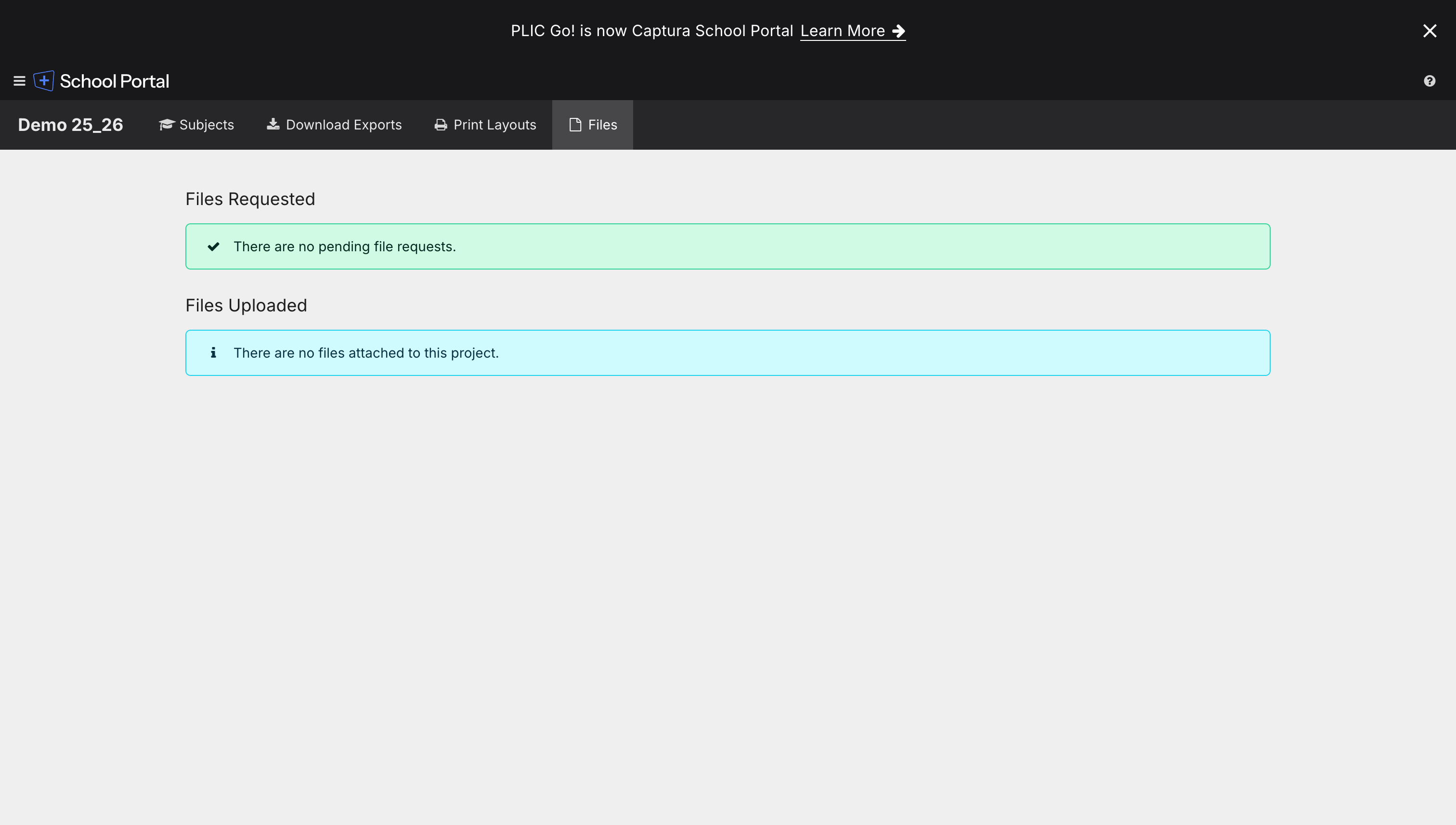 Files tab in an earlier project snapshot.